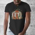 Christmas Book Pumpkin Reading Holiday Lovers Teacher Men's V-Neck T-Shirt Christmas Book Pumpkin Reading Holiday Lovers Teacher Men's V-Neck T-Shirt