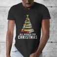 Christmas Book Tree All Booked For Xmas Men's V-Neck T-Shirt
