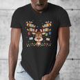 Christmas Librarian Reindeer Matching Family Book Lover Xmas Men's V-Neck T-Shirt Christmas Librarian Reindeer Matching Family Book Lover Xmas Men's V-Neck T-Shirt