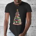 Christmas Tree Of Books For Readers And Librarians Men's V-Neck T-Shirt Christmas Tree Of Books For Readers And Librarians Men's V-Neck T-Shirt