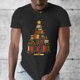Christmas Tree Bookshelf Book Lover Library Men Women Kids Men's V-Neck T-Shirt