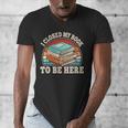 I Closed My Book To Be Here Reading Retro Bookworm Men Women Men's V-Neck T-Shirt