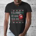 I Closed My Book To Be Here Ugly Christmas Sweater Men's V-Neck T-Shirt