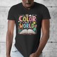 Color Our World Book Reading Program 2026 Summer Men's V-Neck T-Shirt