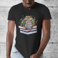 Color Our World Summer Reading 2025 Cute Book Wildflowers Men's V-Neck T-Shirt