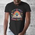 Color Our World Summer Reading 2025 Rainbow Art Book Men's V-Neck T-Shirt