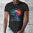 Color Our World Summer Reading 2025 Tree Book Lover Camping Men's V-Neck T-Shirt Color Our World Summer Reading 2025 Tree Book Lover Camping Men's V-Neck T-Shirt