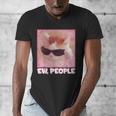 Cool Cat Meme Ew People Anti Social Introvert Cute Cat Men's V-Neck T-Shirt
