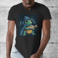Cool Magical Book With Wizard Turtle For Adults And Kids Men's V-Neck T-Shirt