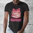 Coquette Bow All Booked For Valentine Book Lover Bookish Men's V-Neck T-Shirt