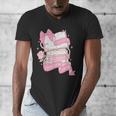Coquette Reading Book Lover Pink Bow Bookish Mom & Daughter Men's V-Neck T-Shirt Coquette Reading Book Lover Pink Bow Bookish Mom & Daughter Men's V-Neck T-Shirt