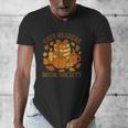 Cozy Readers Book Society Vintage Fall Books & Pumpkin Men's V-Neck T-Shirt