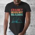 Cranky When Not Reading Retro Vintage Book Lover Men's V-Neck T-Shirt