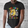 Cute 100 Days In The Books Groovy Boy Girl Teacher Men's V-Neck T-Shirt