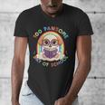Cute 100th Day Of School 100 Days Dog Reading Book Rainbow Men's V-Neck T-Shirt Cute 100th Day Of School 100 Days Dog Reading Book Rainbow Men's V-Neck T-Shirt