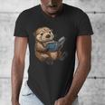 Cute Book Sea Otter Men's V-Neck T-Shirt