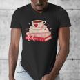 Cute Books And Coffee Crochet Valentines Day Tee For Couples Men's V-Neck T-Shirt