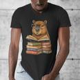 Cute Capybara Reading Books Animal Capybara Bookworms Men's V-Neck T-Shirt Cute Capybara Reading Books Animal Capybara Bookworms Men's V-Neck T-Shirt