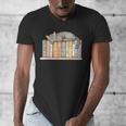 Cute Cat Sleeping On Books Men's V-Neck T-Shirt Cute Cat Sleeping On Books Men's V-Neck T-Shirt