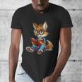 Cute Coyote With Book I Kids Coyote Men's V-Neck T-Shirt Cute Coyote With Book I Kids Coyote Men's V-Neck T-Shirt