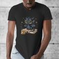 Cute Dragon Books Flower Bookworm Book Lover Men's V-Neck T-Shirt