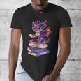 Cute Dragon Read Books Be Kind Stay Weird Book Lover Men's V-Neck T-Shirt