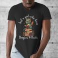 Cute Dragon Reading Book Bookworm Dragon And Books For Women Men's V-Neck T-Shirt Cute Dragon Reading Book Bookworm Dragon And Books For Women Men's V-Neck T-Shirt