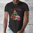 Cute Gingerbread Man Reading Book Nerd Christmas Bookish Men's V-Neck T-Shirt Cute Gingerbread Man Reading Book Nerd Christmas Bookish Men's V-Neck T-Shirt