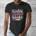 Cute Reading With My Gnomies Gnome Book Bookworm Lover Men's V-Neck T-Shirt Cute Reading With My Gnomies Gnome Book Bookworm Lover Men's V-Neck T-Shirt