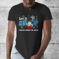 Cute Snowman Let It Snow I Have Books Reader Men's V-Neck T-Shirt