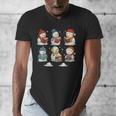 Cute Snowman Reading Books Christmas Winter Book Lover Men's V-Neck T-Shirt Cute Snowman Reading Books Christmas Winter Book Lover Men's V-Neck T-Shirt