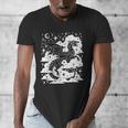 Dark Academia Fantasy Dragon Book Lover Bookish Goblincore Men's V-Neck T-Shirt