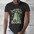Dashing Through The Books Christmas Book Lovers Men Women Men's V-Neck T-Shirt Dashing Through The Books Christmas Book Lovers Men Women Men's V-Neck T-Shirt