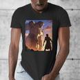 David And Goliath Bible Book Of Samuel Famous Bible Story Men's V-Neck T-Shirt