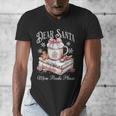 Dear Santa More Book Please Christmas Reading Book Librarian Men's V-Neck T-Shirt