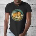 Dog Reading Book Rain Cozy Umbrella Cute Art Men Men's V-Neck T-Shirt Dog Reading Book Rain Cozy Umbrella Cute Art Men Men's V-Neck T-Shirt