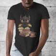 Dragon Read Books Be Kind Stay Weird Book Lover Men's V-Neck T-Shirt
