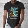 Be A Dragon Read Reading Book Librarian Men Women Kids Men's V-Neck T-Shirt Be A Dragon Read Reading Book Librarian Men Women Kids Men's V-Neck T-Shirt