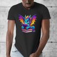 Dragon Reading a Book Bookworm Book Men's V-Neck T-Shirt Dragon Reading a Book Bookworm Book Men's V-Neck T-Shirt