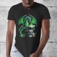Dragon Reading Books Bookworm Men's V-Neck T-Shirt Dragon Reading Books Bookworm Men's V-Neck T-Shirt