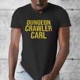 Dungeon Crawler Carl Yellow Text Logo LitRPG Series Book Men's V-Neck T-Shirt Dungeon Crawler Carl Yellow Text Logo LitRPG Series Book Men's V-Neck T-Shirt
