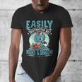 Easily Distracted By Books And Dragons Nerds Men's V-Neck T-Shirt