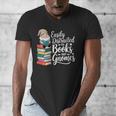 Easily Distracted By Books And Gnomes Men's V-Neck T-Shirt Easily Distracted By Books And Gnomes Men's V-Neck T-Shirt