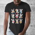 Easter Teacher Cute Bunny Reding Books Librarian Bookworm Men's V-Neck T-Shirt Easter Teacher Cute Bunny Reding Books Librarian Bookworm Men's V-Neck T-Shirt