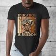 Education Is Freedom Teacher Books Black History Women Men's V-Neck T-Shirt
