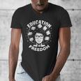 Education Is Freedom History Books African Pride Women Men's V-Neck T-Shirt Education Is Freedom History Books African Pride Women Men's V-Neck T-Shirt