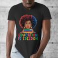 Education Is Freedom History Girl Women Book Lover Men's V-Neck T-Shirt Education Is Freedom History Girl Women Book Lover Men's V-Neck T-Shirt