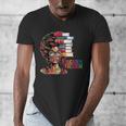 Education Is Freedom History Month Teacher Books Afro Men's V-Neck T-Shirt