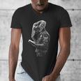Elephant Holds Book Wriing Motif Animal Artwork Elephant Men's V-Neck T-Shirt Elephant Holds Book Wriing Motif Animal Artwork Elephant Men's V-Neck T-Shirt