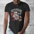 English Bulldog Dog Reading Book 67 Six Seven Meme Men's V-Neck T-Shirt English Bulldog Dog Reading Book 67 Six Seven Meme Men's V-Neck T-Shirt